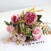 Silk Material Artificial Flowers Floral Design Autumn Collection Peonies Rose Bouquet Style Fake Peony Wedding Arrangements