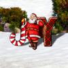 Christmas Santa Claus Stakes Xmas Garden Yard Signs Santa Claus Yard Art Outdoor Christmas Decorations for Lawn Door