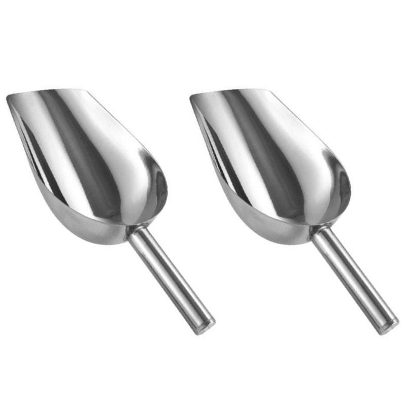 Thickened Stainless Steel Ice Shovel, Flour Shovel, Multi-purpose Shovel, Household Food Shovel, Milk Tea Shop Ice Cube Shovel