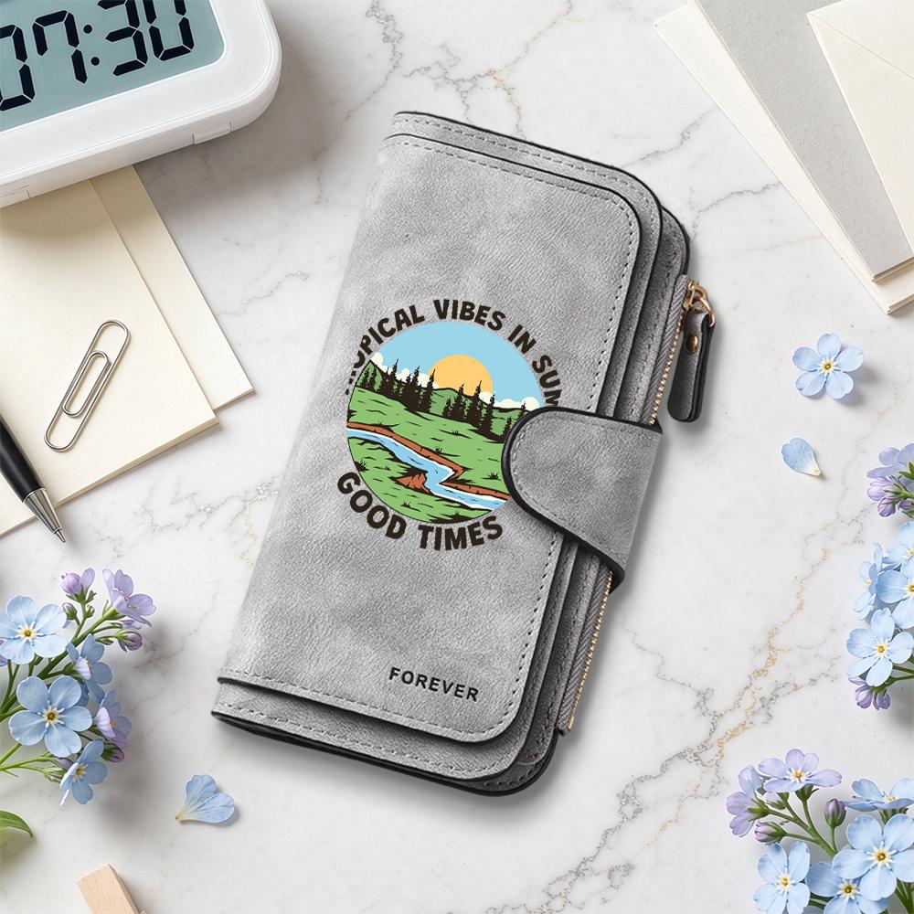 Tropical Vibe Scenic Long Wallet 