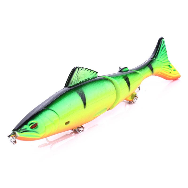 Multi-section Simulated Fish Lure Bait13CM 17G 4No. Hook with Rattle Beads Hard Bait Fake Bait Fishing Gear Fish Bait Long Casti