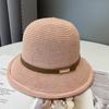 Linen hat women's summer sunscreen thin celebrity style dome bucket hat fashion versatile sunshade beach top hat