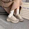 The first layer of cowhide dad shoes women's spring new sports and leisure shoes versatile and lightweight white shoes
