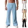 Men's Loose Casual Flared Trousers All Seasons Thin Color Vacation Sports Jogging Pants