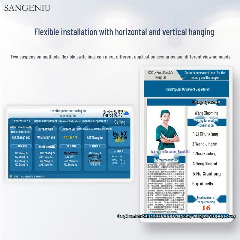 SANGENIU 27-inch Ultra-Slim Wall-Mounted Digital Signage Display CN plug (adapter included)