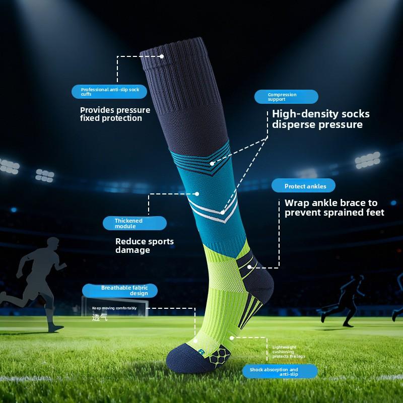 Running Sports Compression Socks for Legs Men's Outdoor Fitness Rope Skipping Marathon Basketball Socks Pressure Long Stockings Anti-slip