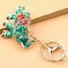 Woman Party Gift Full Rhinestone 3D Elephant Keychain Luxury Pendant Key Bag Charms Ornament Girls Jewelry Accessories Party