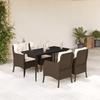 VidaXL Garden Dining Set with Cushions 5 Pcs, Patio Table and Chairs, Outdoor Furniture Terrace, Modern, 3211936
