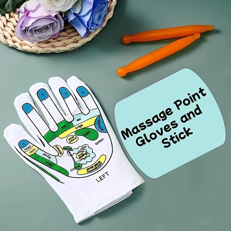 Acupressure Reflexology Gloves Socks Set Massage With Point Massager Tools Hand Spa Reflexology Sock Five Toe Separate Socks