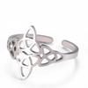 Celtic Knot Ring Stainless Steel Opening Adjustable Men's and Women's Witchcraft Talisman Jewelry Gift
