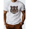 European sizes Men's Round Neck T-Shirt, Print Casual Style
