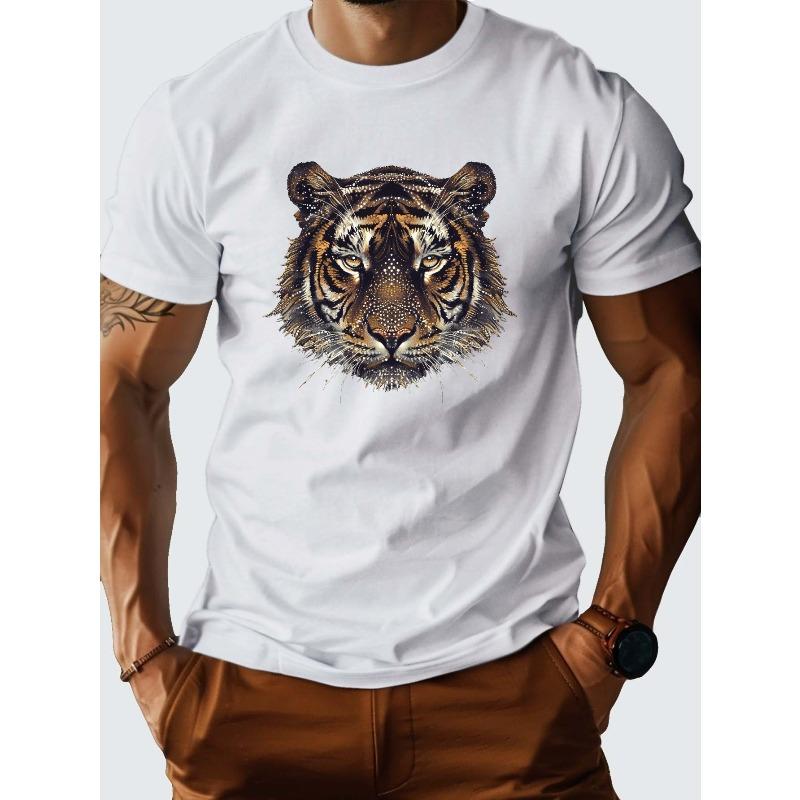 European sizes Men s Round Neck T-Shirt, Print Casual Style S