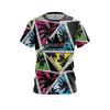 New Men Brunswick Cute Garden Gnome Floral Split Color Bowling Jersey Short Sleeve Performance Sports Tee Fan Casual Streetwear