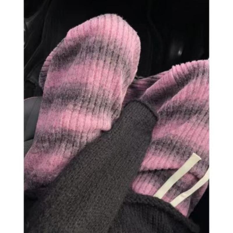 

Полосатые тонкие широкие брюки для женской осенне-зимней одежды, новые повседневные прямые брюки с высокой талией из кашемирового клейкого риса