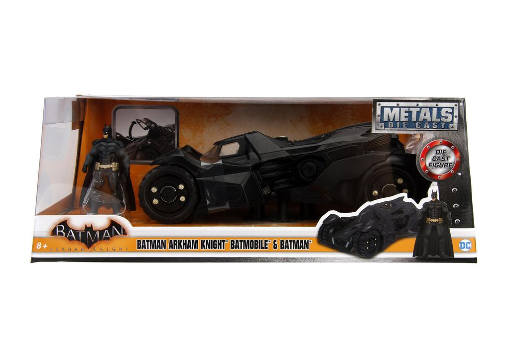 2015 Batmobile Arkham Knight black with Diecast Batman Figure 1/24