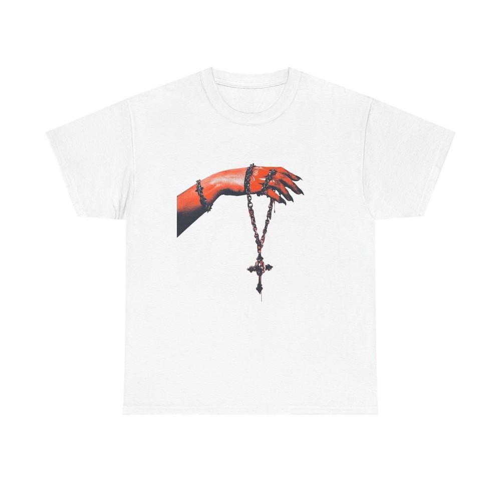 Hanging Cross Chain Graphic T-Shirt Unisex Heavy Cotton Tee NEW GIFT