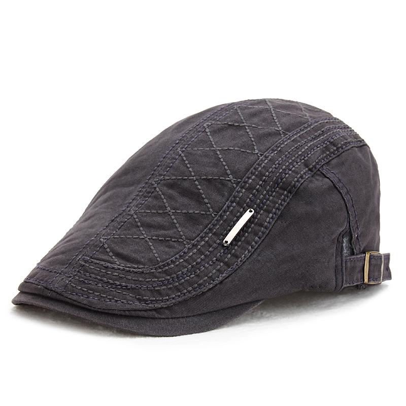 Hot Sale Men's Women Summer Outdoor Sports Flat Cap Casual Cotton Beret Caps Peaked Stylish Hat With Small Metal Tag