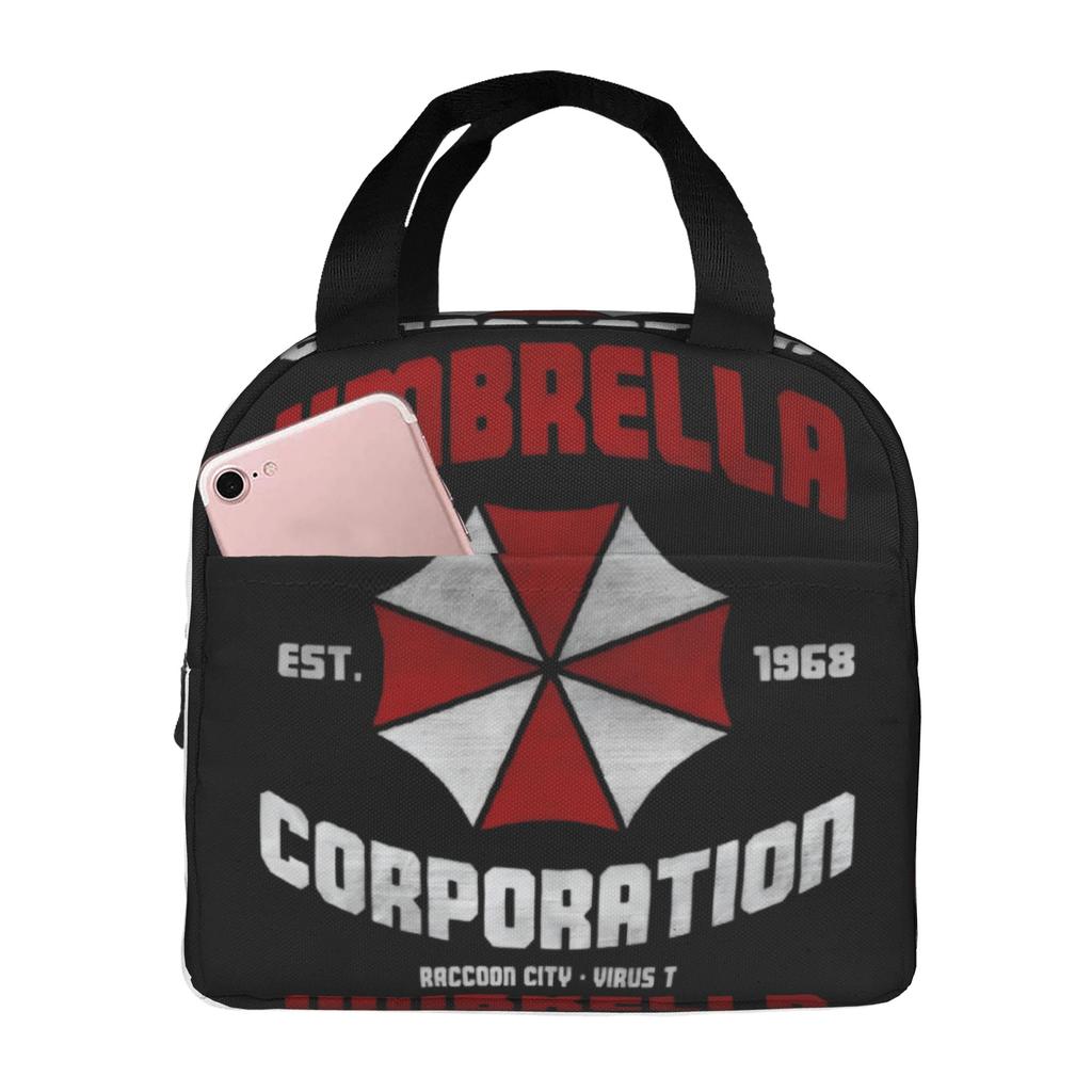 Custom Corporation Umbrellas Insulated Lunch Bag for Work School Horror Video Game Leakproof Thermal Cooler Lunch Box Men Women