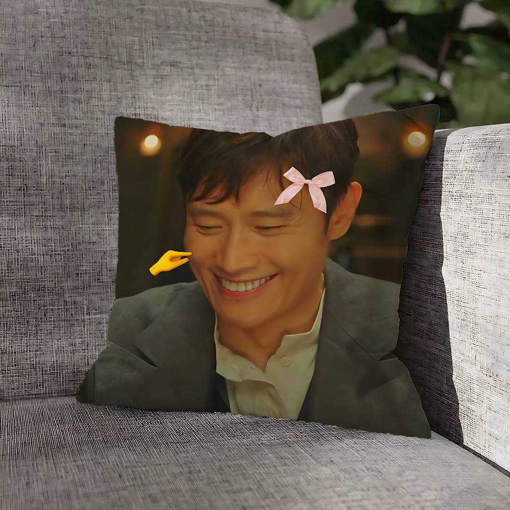 Lee B-Byung H-Hun Pillow Case For Sofa Decor Home Car Office Living Room Printing Cushion Cover Decorations and Protector
