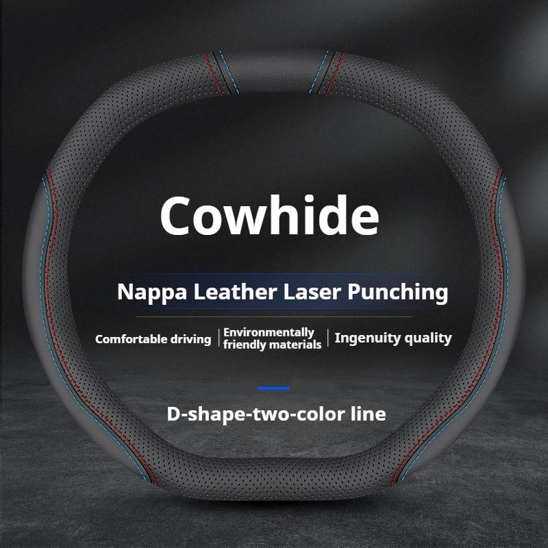 YJTHM1 Leather Car Steering Wheel Cover for Citroen C4X C5X C3 C5 Aircross e-Berlingo C4 Cactus C4 Picasso DS3Auto Interior Accessories