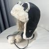Windproof Trapper Hat Bear Ear Cycling Lei Feng Hat Fashion Winter Pilot Hat  Outdoor