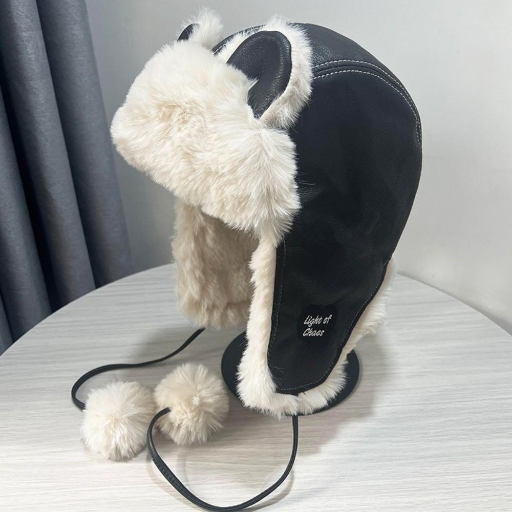 Windproof Trapper Hat Bear Ear Cycling Lei Feng Hat Fashion Winter Pilot Hat  Outdoor