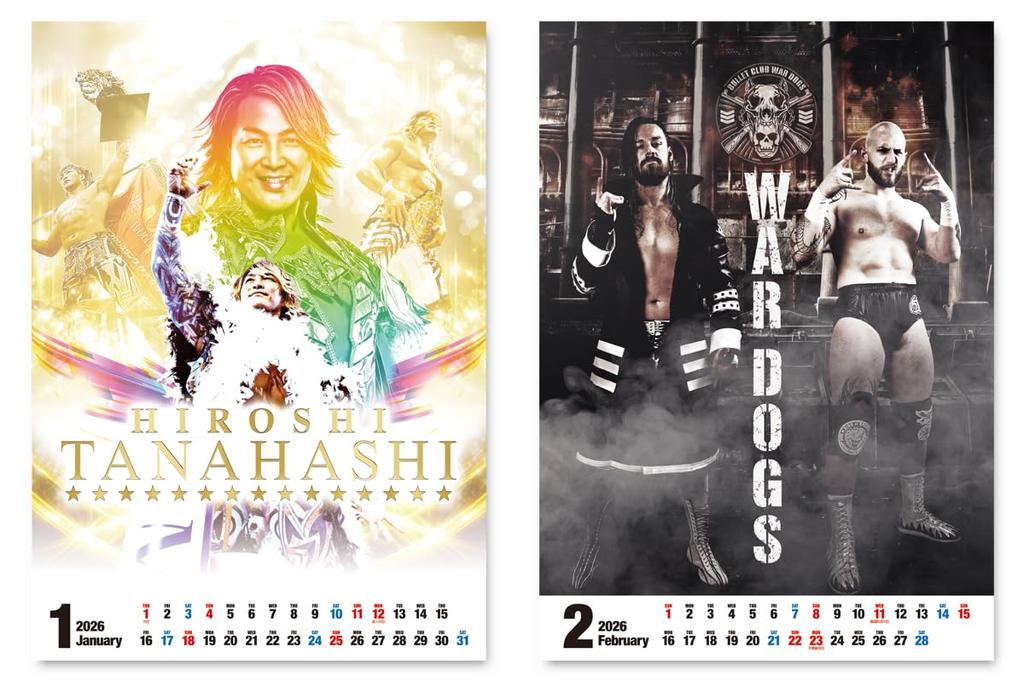 New Japan Pro-Wrestling 2026 New Japan Pro-Wrestling Calendar, Wall-Mounted, B3 Size, 6763063148