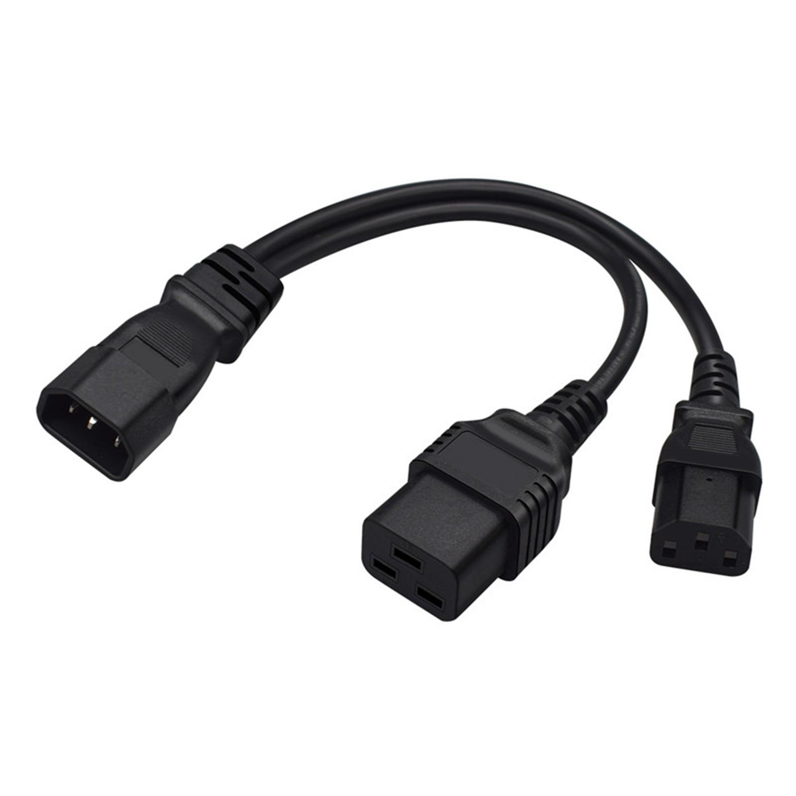 

IEC320 C14 to C19+C13 Panel Mount Power Cable C19+C13 Female to C14 Male Power Supply Extension Cord C14 to C19+C13 Plug