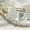 European Decorative Plate Storage Tray Portable Oval Plate Jewelry Display Decor Candy Tray Vintage Make Up Mirror