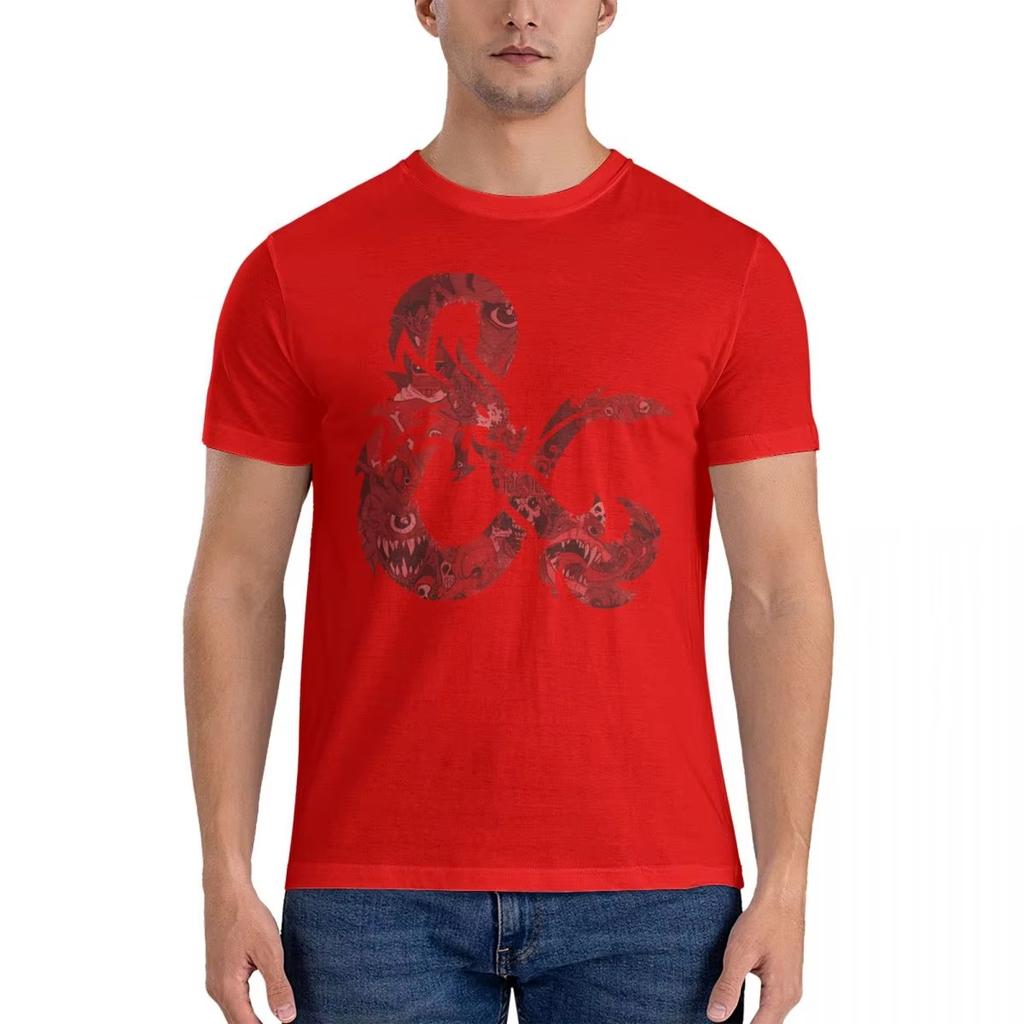 Bestiary Ambersand T Shirt Men 100% Cotton Casual T-Shirts Round Collar D-Dungeons and Dragons DND Tee Shirt Short Sleeve