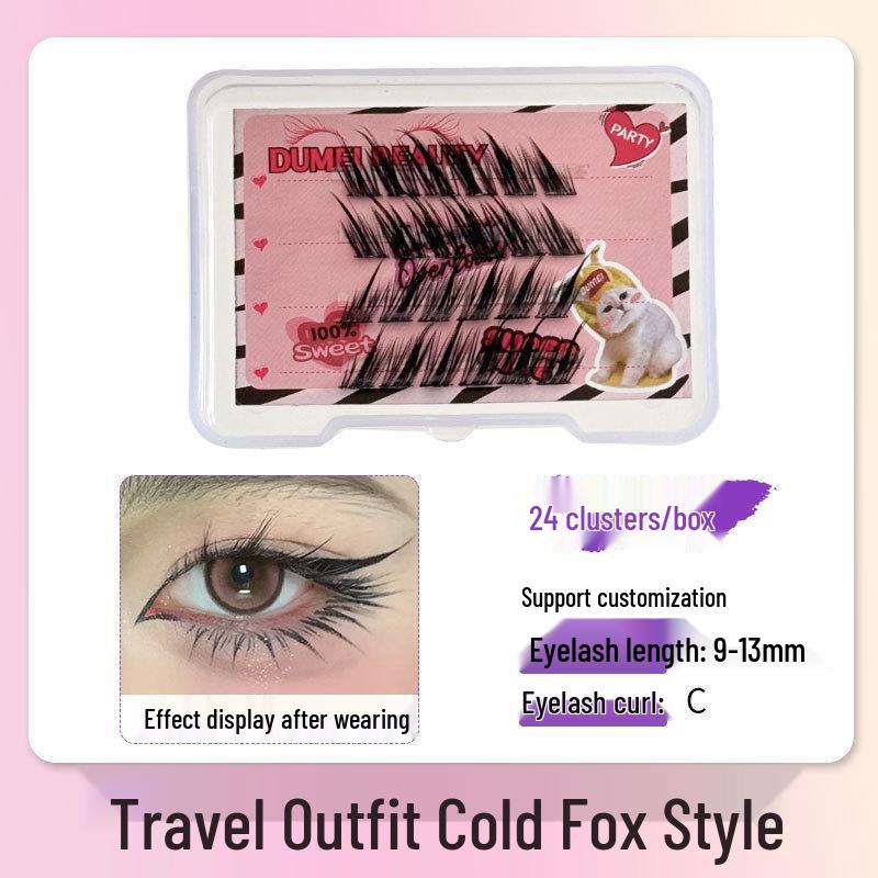 10-Row Autumn Leaf & Sunflower Faux Eyelashes - Flat, Glue-Free