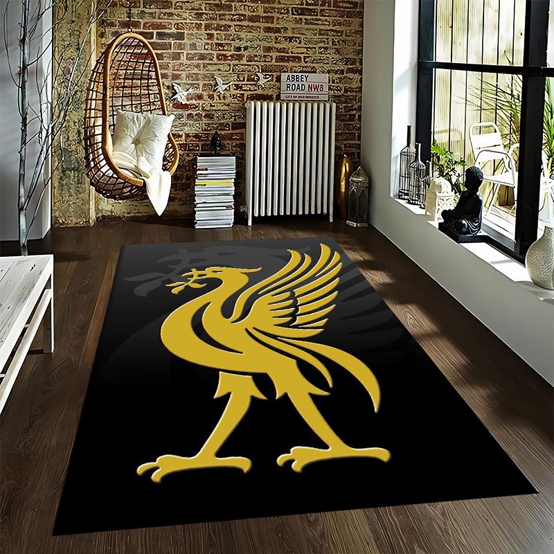 Golden Phoenix Designed Floor Mat, Suitable As a Non-slip Mat for the Living Room or Bedroom Sofa