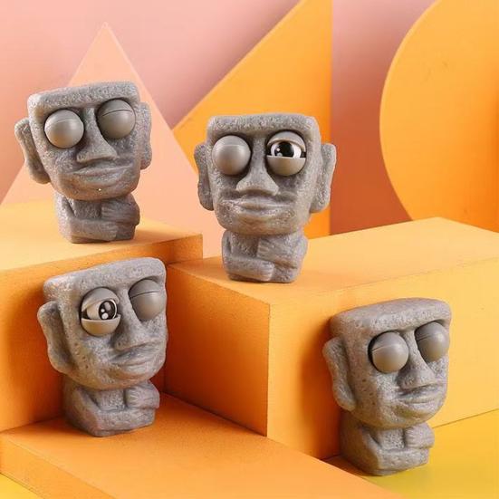 Popping Eye Rock Man Squeeze Toy Anxiety Stress Relief Watermelon Pinch Sensory Toy Soft Stress Ball Cabbage Dog Fidget Toy