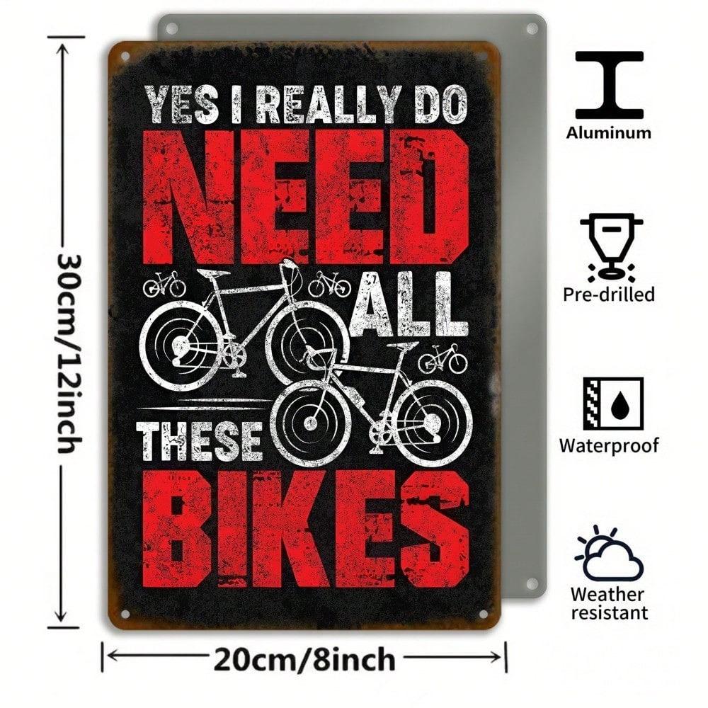 Retro Metal Wall Poster Bicycle Bar Sign Gift 8x12 Inch
