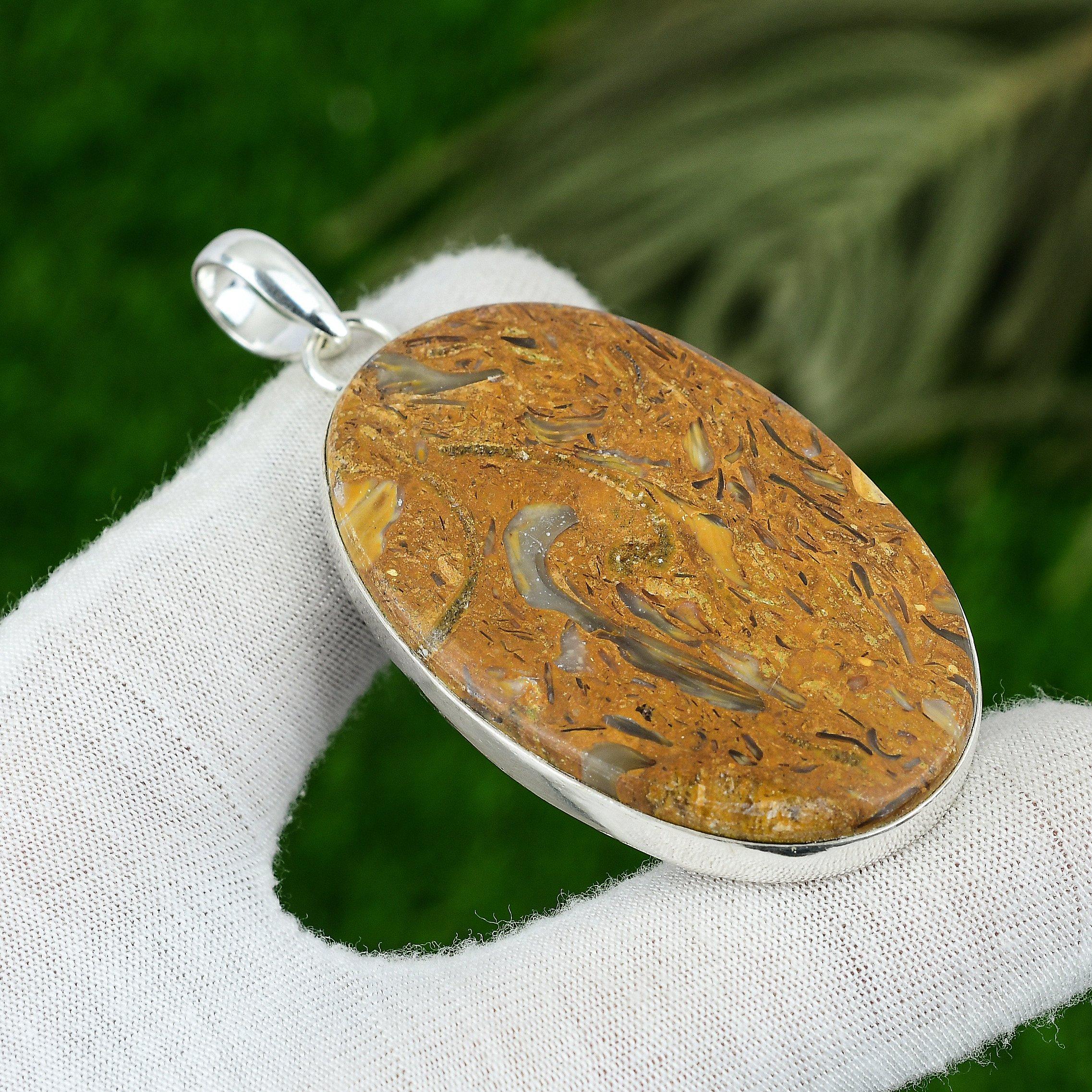 

Mothers day Deal Mariam Jasper Gemstone Wedding Sister Pendant Sterling Silver