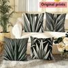 Tropical Agave Leaf Throw Pillow Covers Pattern Cushion Cover Suitable for Sofa Bedroom Car Pillow Cover