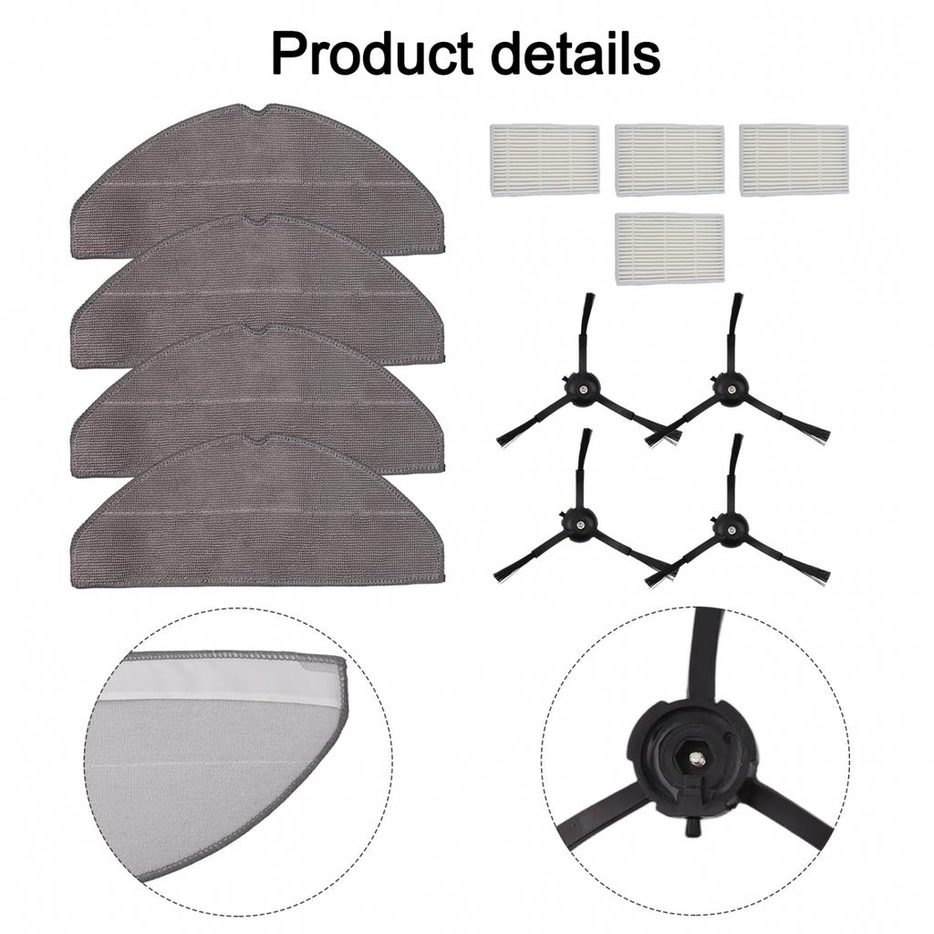 Filter Side Brush Mop Cloth Replacement Set Designed for Tapo Models Only
