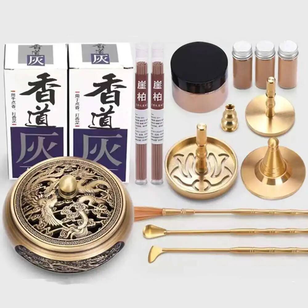 Messing Weihrauchbrenner Tragbar DIY Zen Weihrauchbrenner Siegel Weihrauch Keramik Set Hand Duftpulver Herstellung Weihrauchbrenner