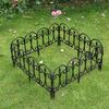 European-Style Plastic Garden Fence - Insertable Pastoral Picket Enclosure