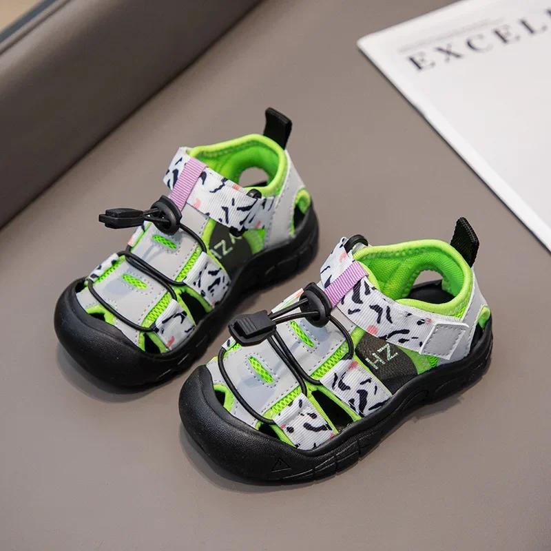 Children's Summer New Style Soft Bottom Sandals Fashionable Sports Shoes For Kids Baby Boys Girls Walking Shoes