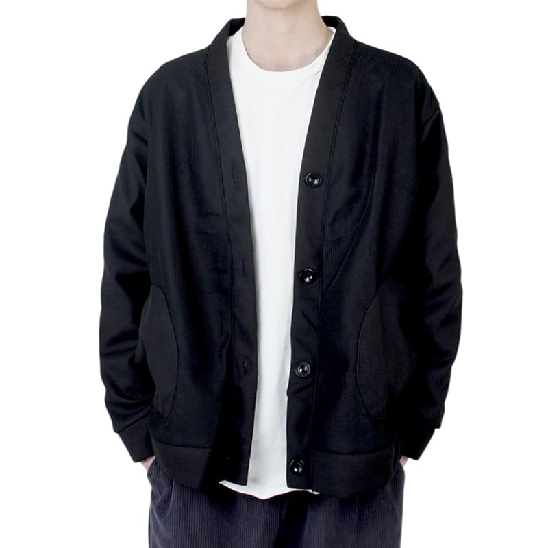 

[PAFHL] cardigan men s jacket spring clothes autumn clothes V-neck long sleeve sweater Relaxing casual Thin Fashionable shirt lightweight Japanese