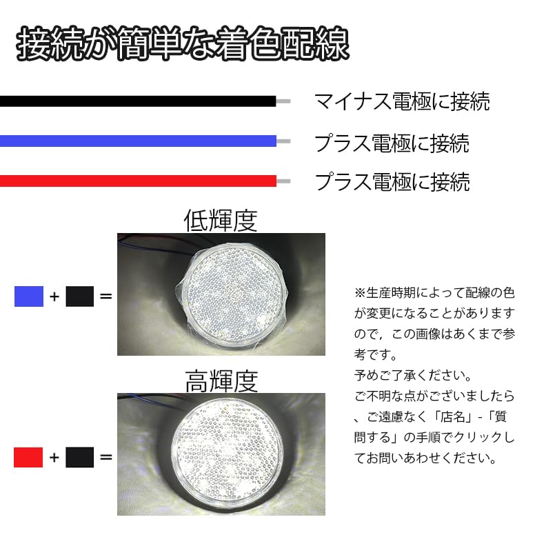 LED Reflector 12V Reflector Round Trailer Side Marker Rear Marker