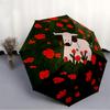 1 Stück Kuhblumen Automatisches Öffnen/Schließen Regenschirm mit Ein-Knopf-Bedienung, Winddichtes Design Leichter Tragbarer Regenschirm für Damen & Herren6037