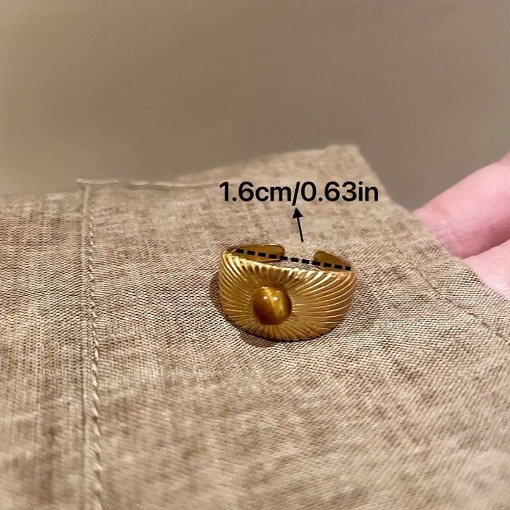 1Pcs Vintage Brown Women Ring Adjustable Sunflower Ring Durable Open Ring
