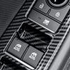 3PCS Carbon Fiber Style ABS Window Switch Button Panel Cover Trim For Genesis G80 DH 2015-2020 Accessories LHD