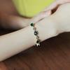 Luxury Green Rhinestone Crystal Bracelet Gold Color Link Chain Bracelets For Women Vintage Party Wedding Bridal Jewelry Gifts
