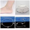 Simple Women Jewelry Foot Anklet Bells Bead Ankle Bracelet Silver Plated Chain