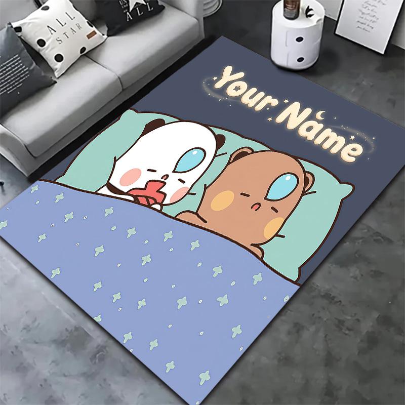 Peache Goma Custom Name Carpet Rug For Living Room Bedroom Home Sofa Decoration,Kids play Non-slip Floor Mat