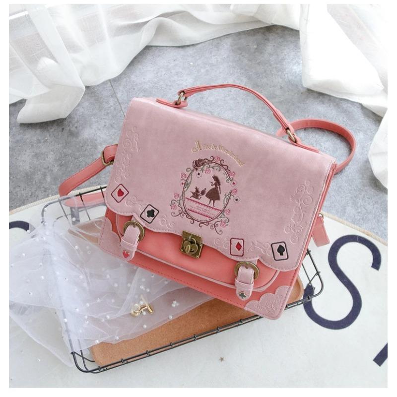 Gothic Lolita Briefcase Backpack Women Vintage Jk Schoolbag Messenger Bag Female Japanese Harajuku Kawaii Handbags