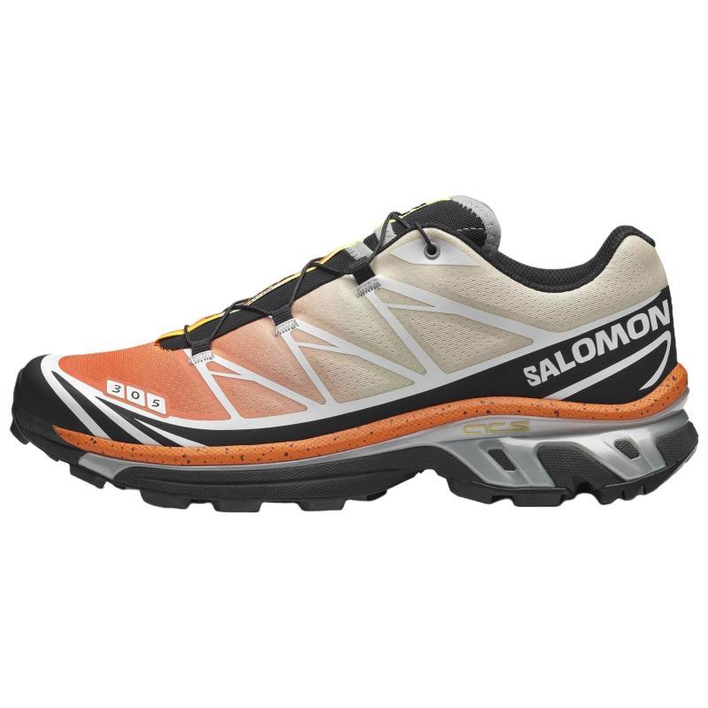 SALOMON XT 6 Trail Running Shoes Unisex Chic Orange Light Yellow Gray Black Sneakers 492575